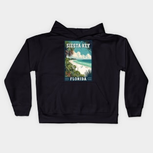 Siesta Key Florida Tropical Paradise Travel Art Kids Hoodie